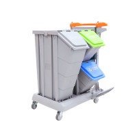 施達 靈動型分類回收清潔車 配工具袋 50L分類箱x1 25L分類箱x2 帶刹車